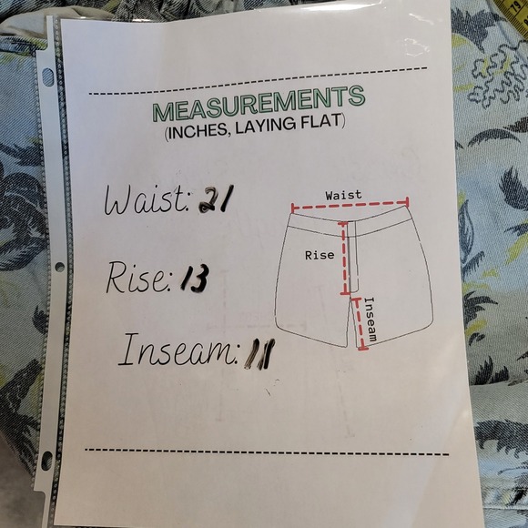 Arturo Calle Men's Cotton 42 Palm Tree Bermuda Denim Jean Shorts Tropical Grunge - Picture 9 of 10